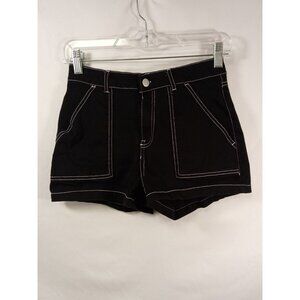 Sweet Envy Junior's Black White Jeans Shorts Size Small